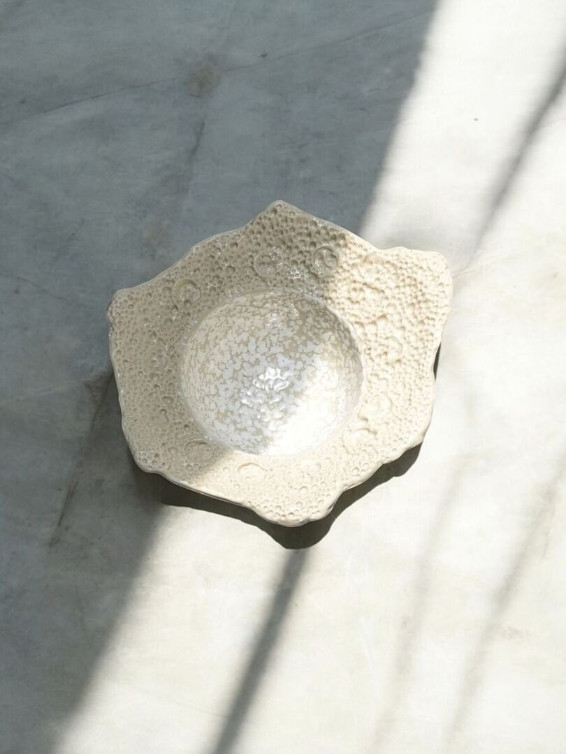 WAVY BORDER CORAL BOWL