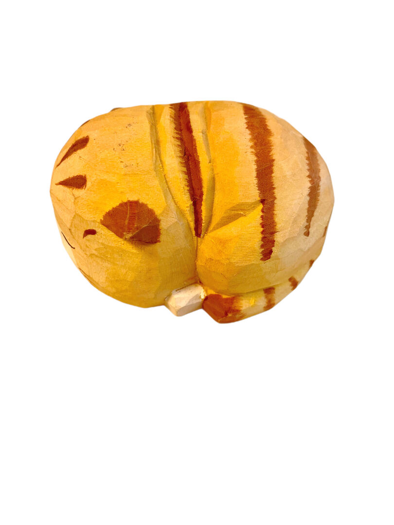 Mô Hình Mèo Gỗ Nằm - Hình ảnh 2