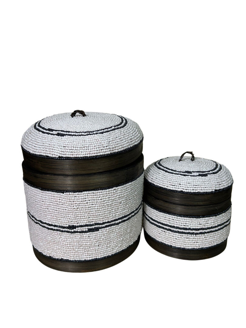 Hộp tre đính cườm VINCENT&CO