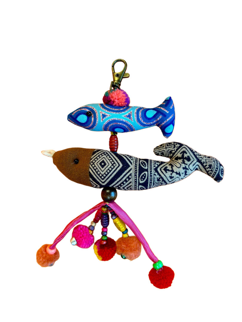 Móc Khóa Cá Thổ Cẩm Hai Con - Hình ảnh 3