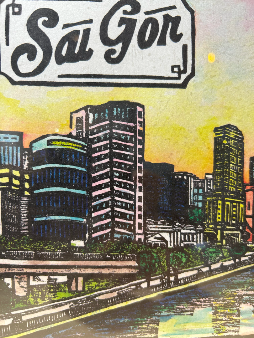 Tranh Sài Gòn Sáng Sớm (Có Khung)