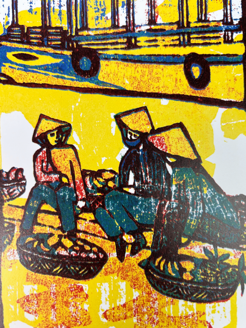 Tranh 3 nàng bên sông Hội An