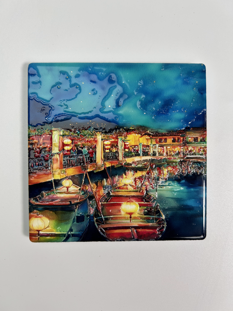 Lót ly vuông gốm sứ