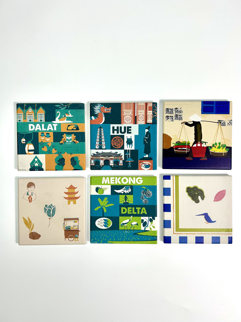 Lót Ly Gốm Vuông