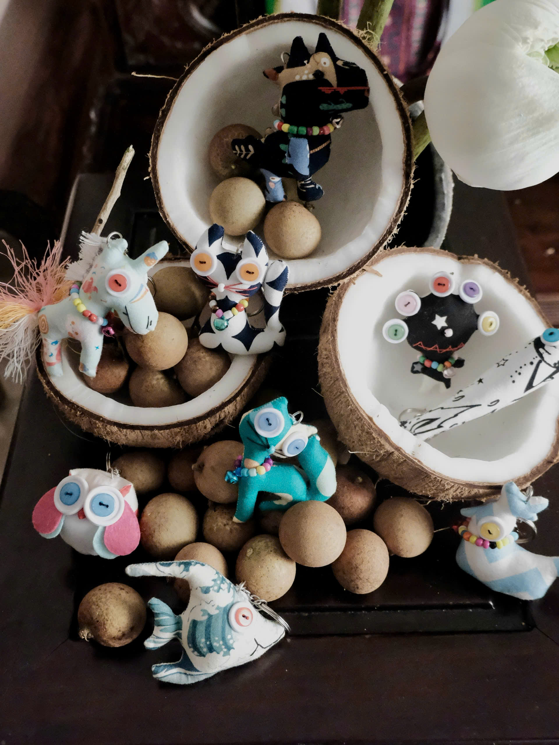 Móc khóa vải động vật